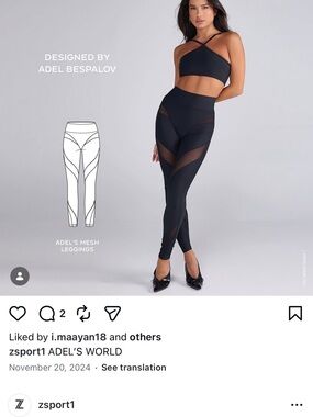 ZSport Black Mesh High-Waist Leggings